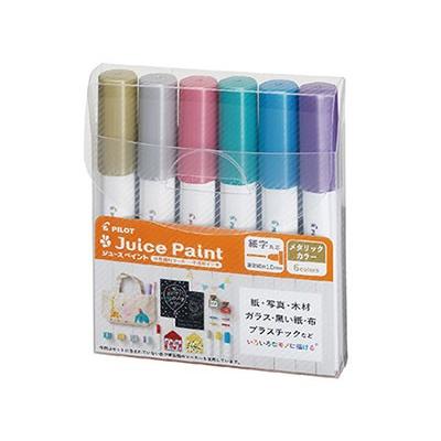 Pilot スーパー　白檀塗り PILOT（パイロット） 水性マーカー / ジュースペイント メタリック 6色