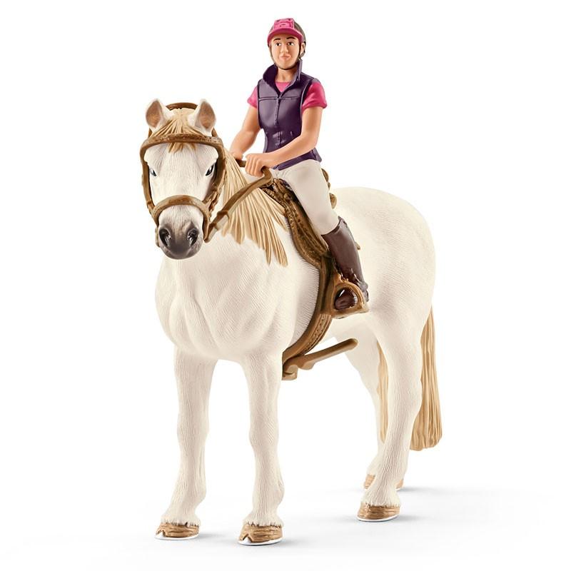 シュライヒ 動物フィギュアリクリエーショナルライダーと馬 42359