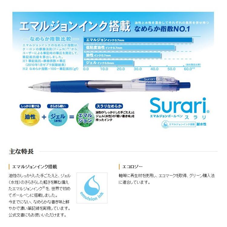 ゼブラ ボールペン スラリ 1 0mm Bnb11 Zebra Surari エマルジョンボールペン Zebra 024 フジオカ文具e Stationery 通販 Yahoo ショッピング