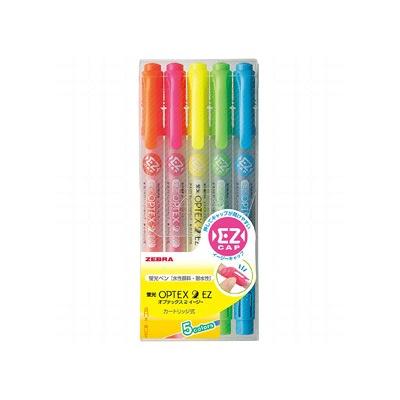 ZEBRA（ゼブラ） 蛍光ペン 蛍光オプテックス2 EZ 5色セット（WKT11-5C