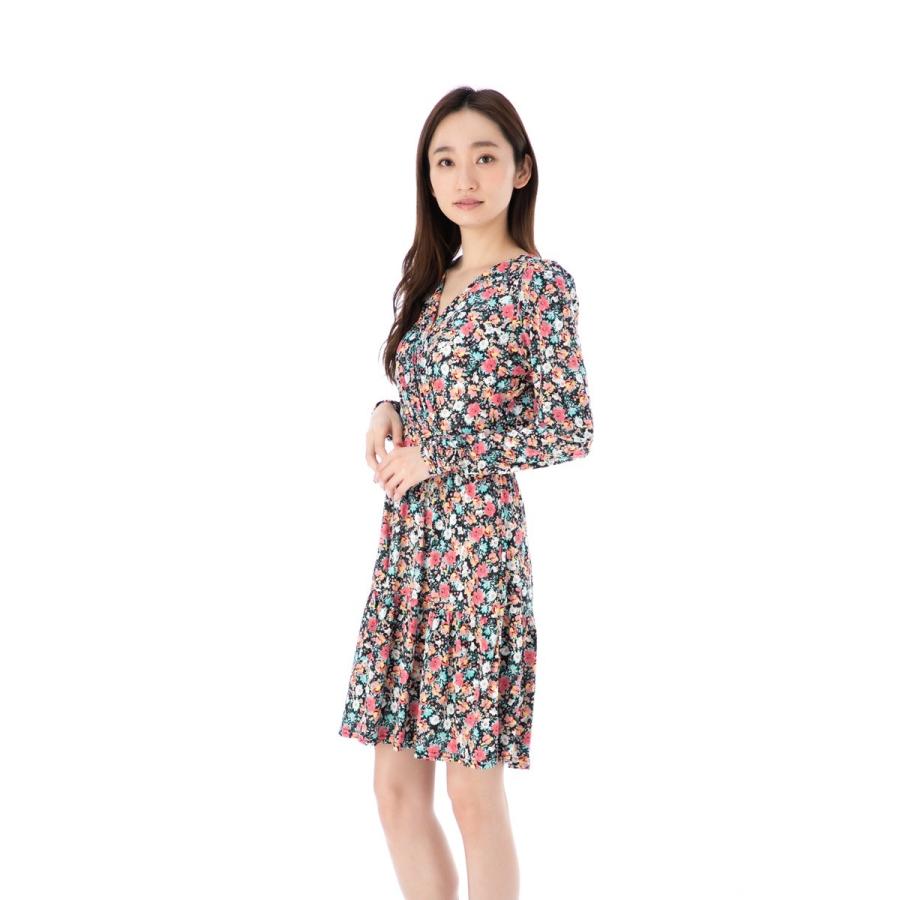 エジェリ(EGERIE)ワンピース T1 T2 T3サイズ 長袖 膝丈ワンピース 小花柄 カシュクール ジャージー レディース 大人 | EGERIE | 12