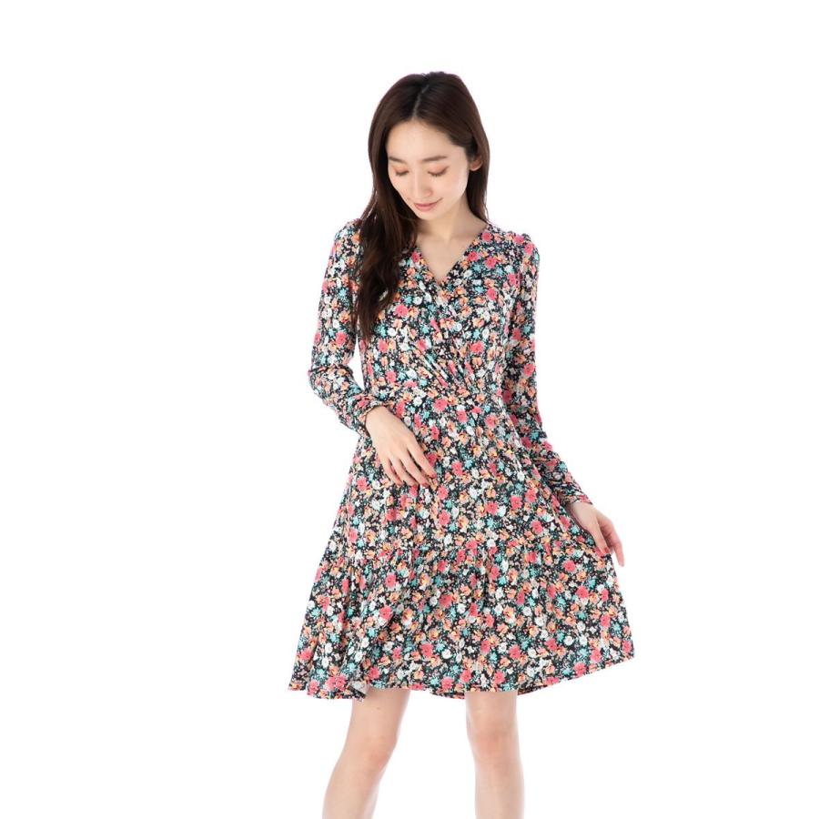 エジェリ(EGERIE)ワンピース T1 T2 T3サイズ 長袖 膝丈ワンピース 小花柄 カシュクール ジャージー レディース 大人 | EGERIE | 14