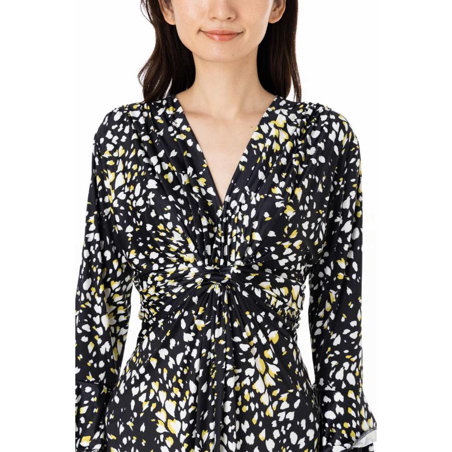 FIFILLES paris 総柄ワンピース ブラック T1 カジュアル 華やか 