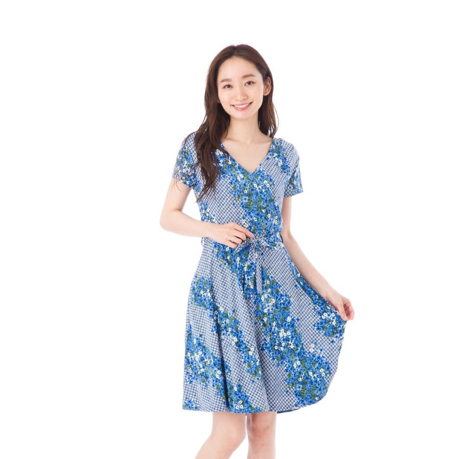 ファス Fas ワンピース T2 T3 T4サイズ 半袖 膝丈 Vネック ジャージー 花柄 大人上品ワンピース レディース 大きいサイズ Fille A Suivre 904anae1 ステラウェブショップ 通販 Yahoo ショッピング
