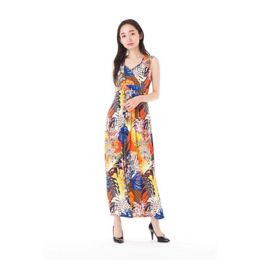 エジェリ Egerie ワンピース T1 T2 T3 T4サイズ ノースリーブ ロング丈ワンピース Vネック ジャージー レディース 904etern4 ステラウェブショップ 通販 Yahoo ショッピング