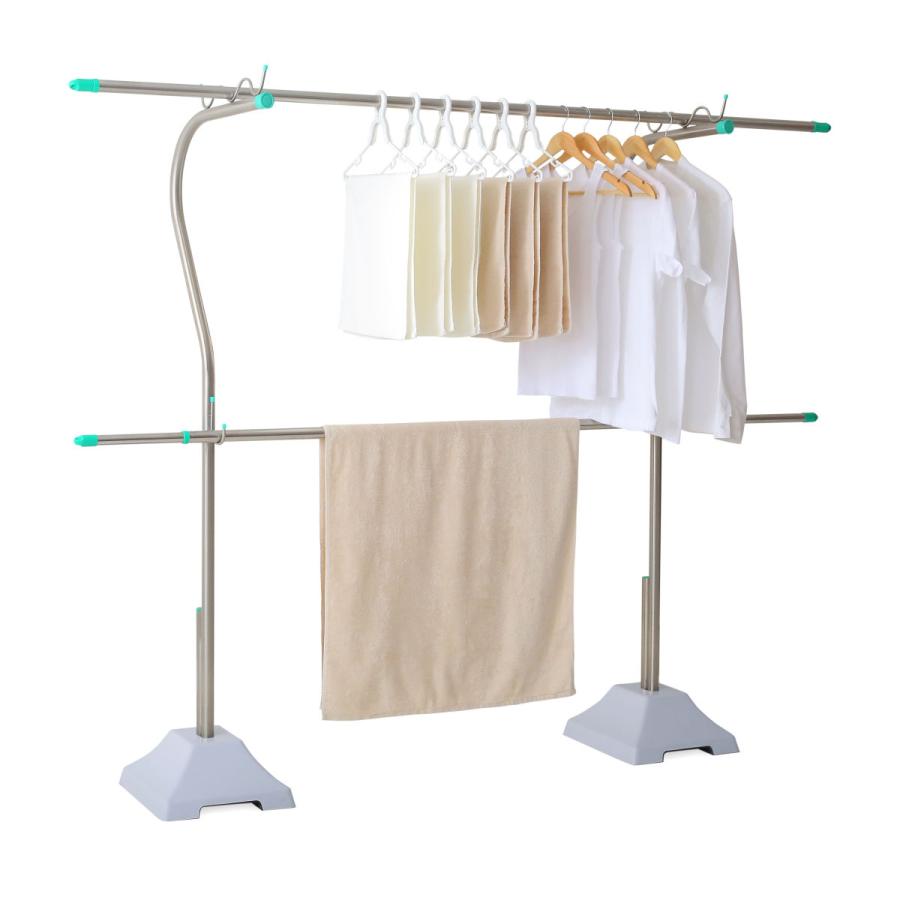 物干し台 屋外 風に強い オールステンレス 組み立て不要 片側 一体型 1穴 プラスチックカバーベースセット ホワイト FT-1PPWHT | 日本ハンガーボード