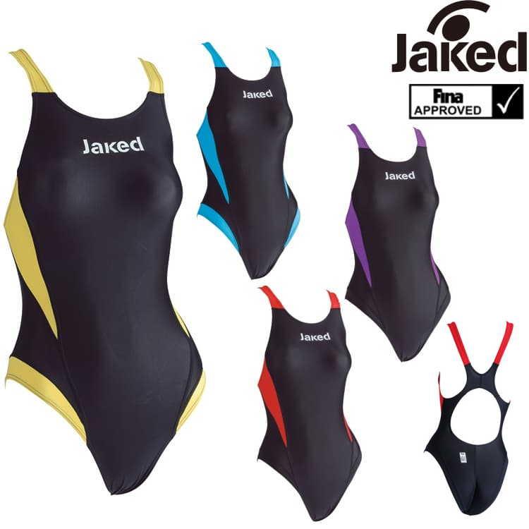 Jaked 競泳水着 Fina 大東文化大学 Lサイズ 黒 Jaked（ジャケッド） 競泳水着 レディース J-ELASTICO STR EXPERT
