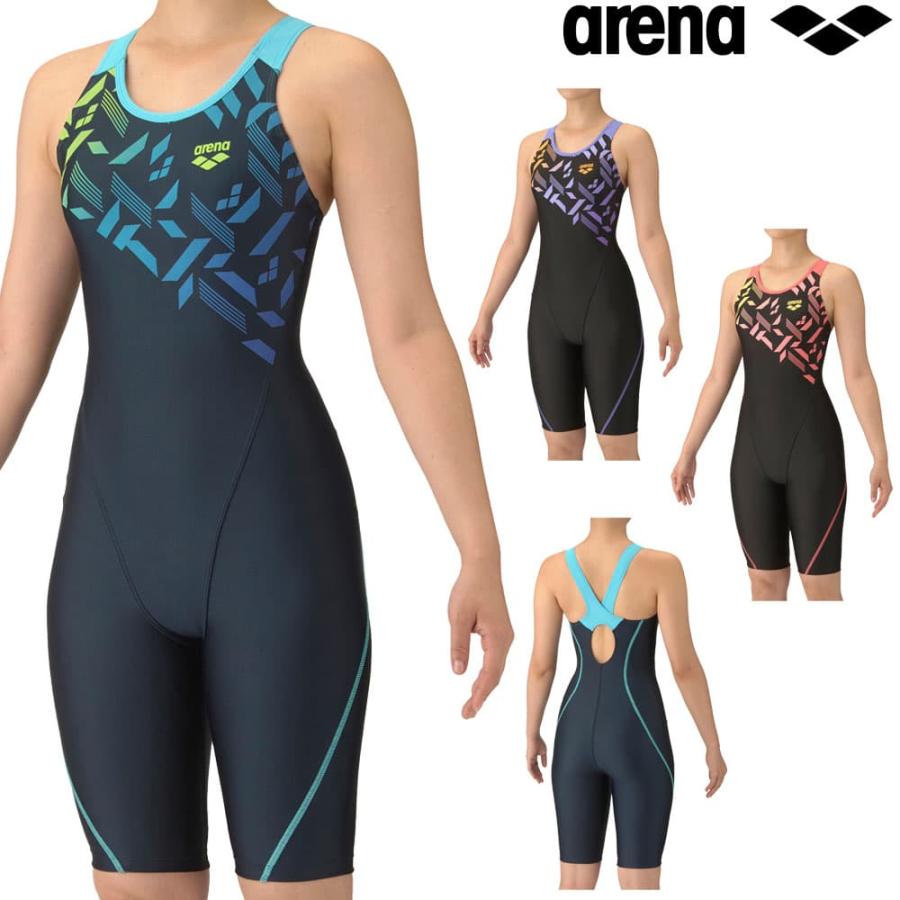 新品　アリーナ フィットネスワンピーススパッツ　レディース ＸＯ arena フィットネスワンピーススパッツ（オープンバック・ハーフ