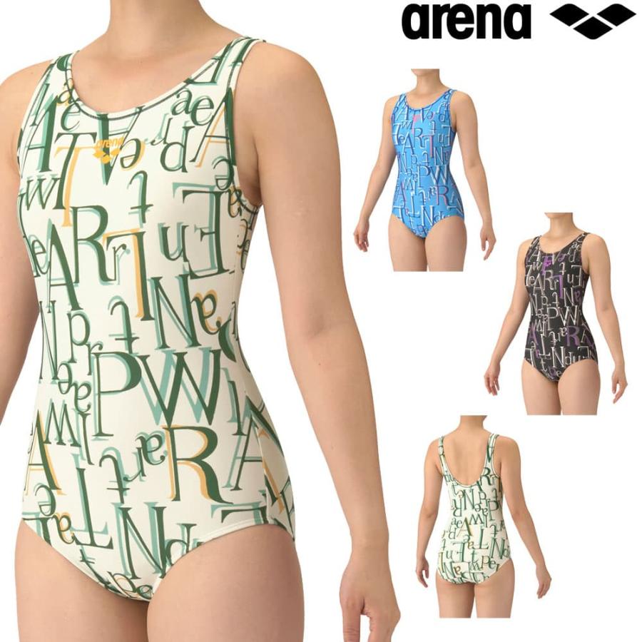 新品タグ付　arena アリーナ フィットネス　ワンピース水着　 M パッド付き アリーナ（arena） フィットネス水着 レディース フィットネス