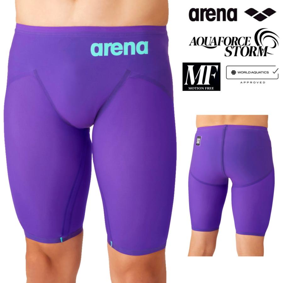 ARENA 競泳水着 メンズ AQUAFORCE STORM MF WA承認モデル レーシングスパッツ FUTURE PURPLE 2026年秋冬モデル新色 | アリーナ