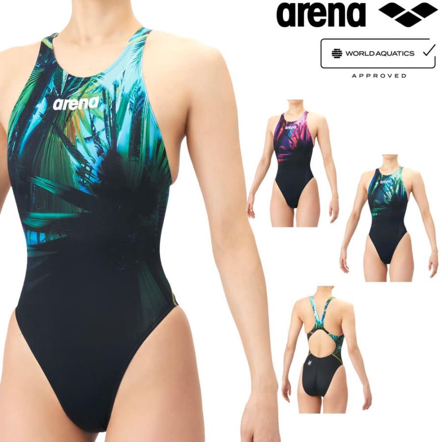 アリーナ ARENA 競泳水着 レディース WA承認モデル AQUA ADVANCED AQUA XTREME SUNLIGHT レーシングワンピース オープンバック AS6SRC41L | アリーナ