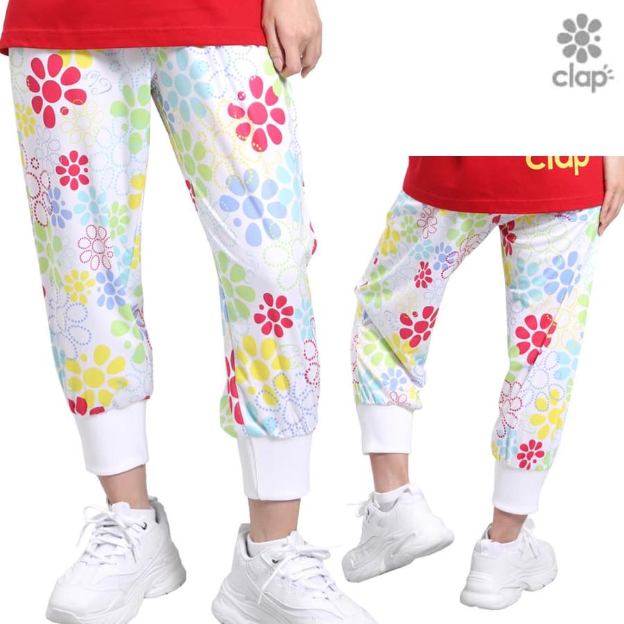 クラップ CLAP マルチマーク イージー レディース クロップドパンツ スポーツアパレル トレーニング フィットネス 女性 CE25013 クラップ CLAP マルチマーク イージー レディース クロップドパンツ