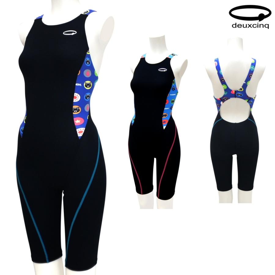 クーポン配布中 競泳水着 レディース 練習用水着 スパッツ プライムフレックス マー君・ドット DEUXCINQ ドゥサンク 競泳練習水着 DUX-6073 競泳水着 レディース 練習用水着 スパッツ プライムフレックス マー君