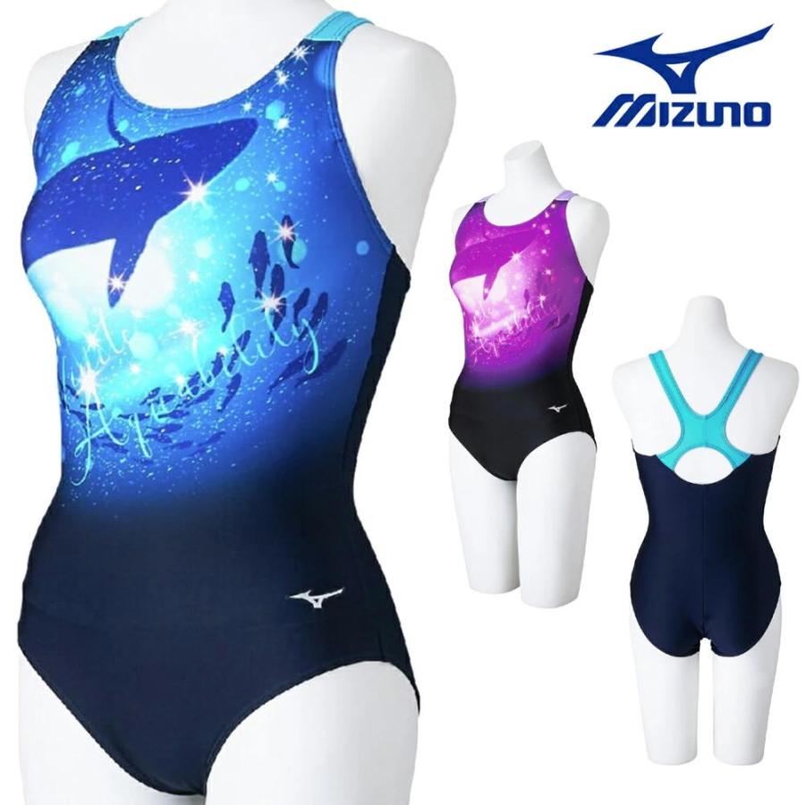 ミズノ MIZUNO フィットネス水着 レディース STROKE ONEワンピース パッド付き 2025年春夏モデル N2JAC804 MIZUNO（ミズノ） フィットネス水着 レディース STROKE ONEワンピース