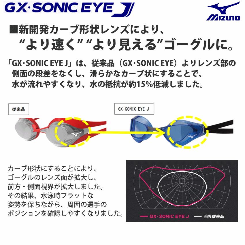 競泳ゴーグル 水泳 FINA承認 競泳 クリアタイプ ノンクッション ミズノ MIZUNO GX・SONIC EYE J N3JE900029｜e-stroke｜05