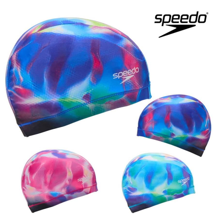speedo（スピード） 水泳 カラーオブウェーブストリコットキャップ