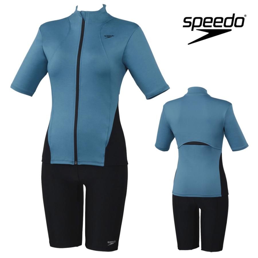 新品未使用　Speedo フィットネス水着　サイズ：L speedo（スピード） フィットネス水着 レディース ショートスリーブ