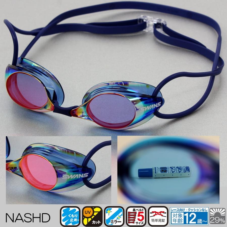 スワンズ　ゴーグル SWANS（スワンズ） ノンクッション スイミングゴーグル ミラータイプ