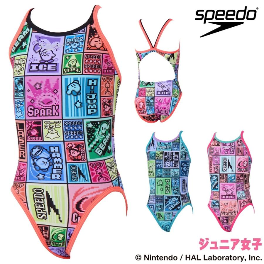 た*か様 Speedo 練習用水着　レア speedo（スピード） 競泳水着 練習用水着 ジュニア女子 カービィドット