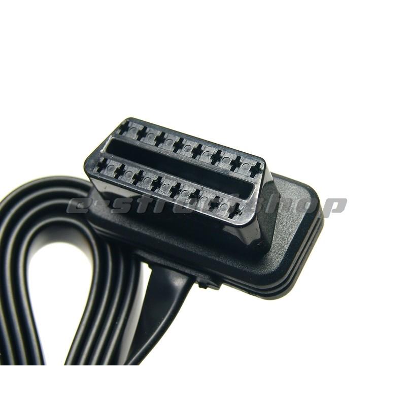 【送料無料】 OBD2 長い 延長ケーブル (全長約100cm ロング) 16ピン OBDII規格 ODB スキャナーやレーダー探知機 各種メーターなどの延長に |  | 01