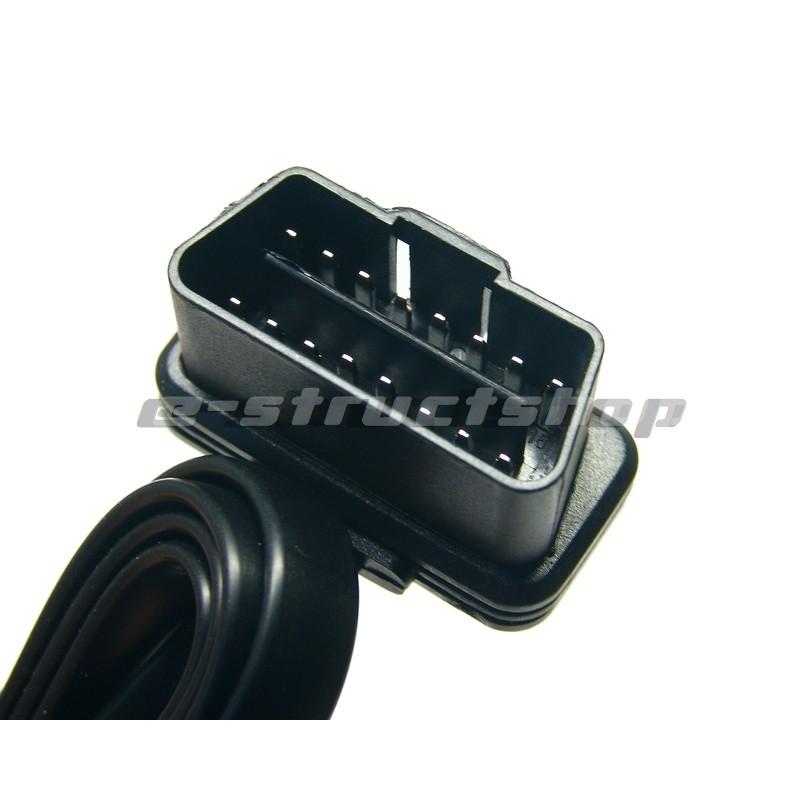 【送料無料】 OBD2 長い 延長ケーブル (全長約100cm ロング) 16ピン OBDII規格 ODB スキャナーやレーダー探知機 各種メーターなどの延長に |  | 02