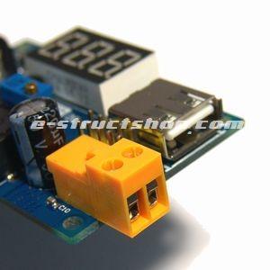 【送料無料】 電圧計付き 降圧 DC-DC コンバーター モジュール （出力1.25〜37V／3A） 自作 電源 ステップダウン |  | 03