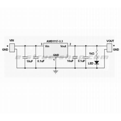 【送料無料】 1.5V 電源 モジュール　AMS1117-1.5 出力 800mA 入力3〜10V |  | 02