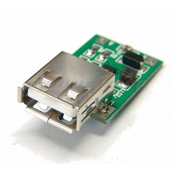 【送料無料】 超小型 USBジャック付き 昇圧コンバーター （出力5V　最大約1A） 入力 1〜5V 乾電池から昇圧 |  | 01