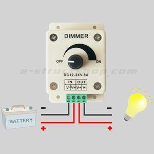 【送料無料】 無段階 調光 コントロール ユニット 12/24V 対応 出力 8A　LED 明るさ調整 |  | 01