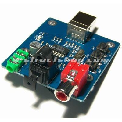 【送料無料】 PCM2704搭載 USB - DAC/DDCモジュール （光/同軸/オーディオ出力） S/PDIF |  | 01