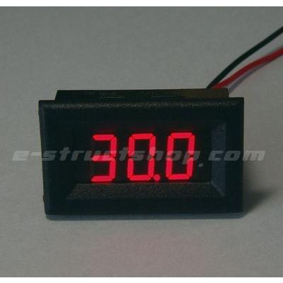 【送料無料】 小型 組込用 デジタル 電圧 パネル メーター （2.5〜30V） 赤LED 2線式 |  | 03