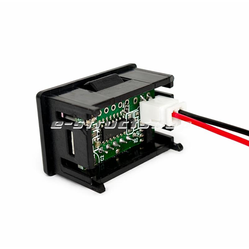 【送料無料】 小型 組込用 デジタル 電圧 パネル メーター （2.7〜30V） 緑LED 2線式 |  | 01