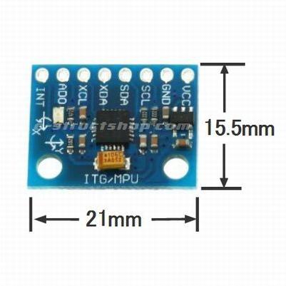 【送料無料】 MPU-6050 搭載 ３軸 加速度センサー (３軸ジャイロスコープ）  I2C接続 |  | 01
