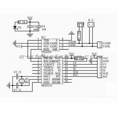 【送料無料】 CAN コントローラー モジュール　MCP2515 |  | 01