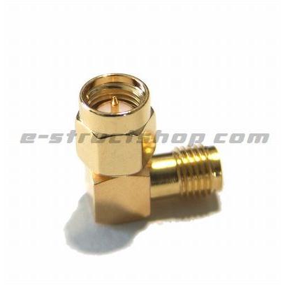 【送料無料】 SMA 変換 コネクタ （Ｌ形） SMA メス - オス 変換 金メッキ高級仕上げ |  | 01