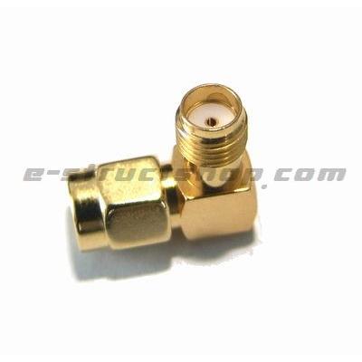 【送料無料】 SMA 変換 コネクタ （Ｌ形） SMA メス - オス 変換 金メッキ高級仕上げ |  | 02