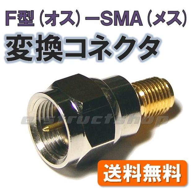 【送料無料】 F型 コネクタ プラグ （ネジ切りタイプ） - SMAジャック(メス) 変換  特殊な変換コネクタ テレビ 衛星放送 無線LAN などの変換に｜e-struct