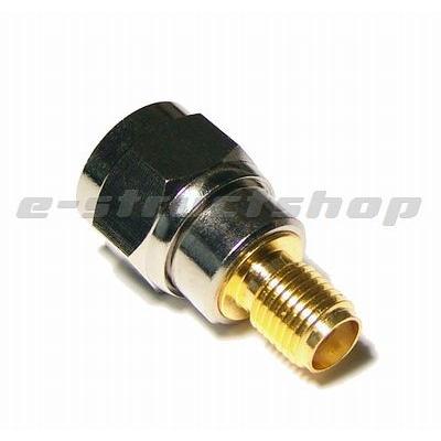 【送料無料】 F型 コネクタ プラグ （ネジ切りタイプ） - SMAジャック(メス) 変換  特殊な変換コネクタ テレビ 衛星放送 無線LAN などの変換に |  | 01