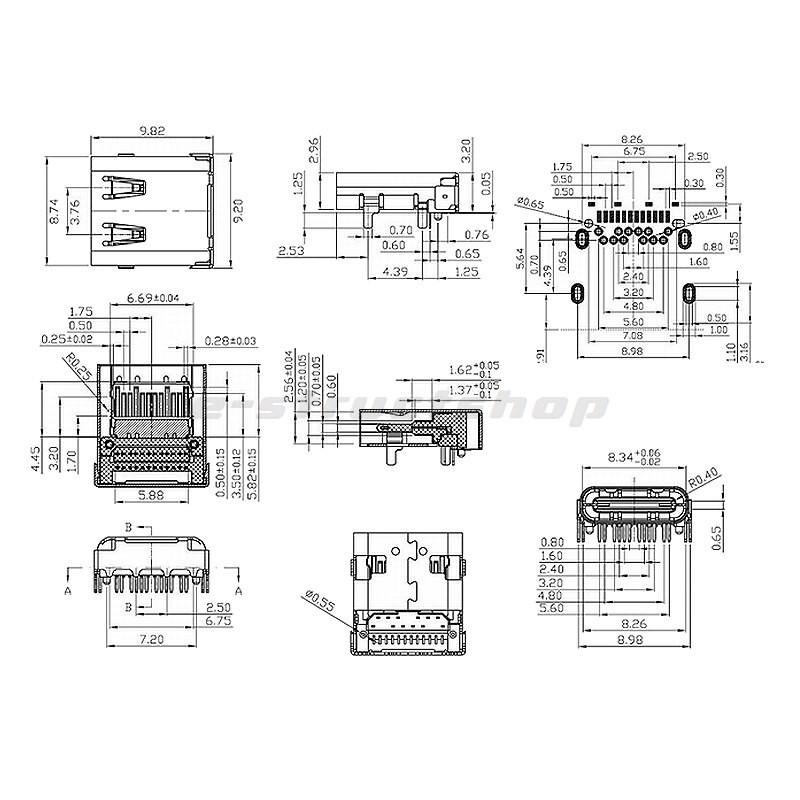 USB3.1 規格 対応 USB Type-C コネクタ ジャック リバーシブル仕様 |  | 05