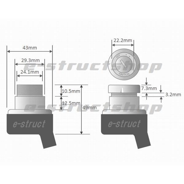 送料無料 汎用 ３ポジション イグニッション キー スイッチ Off On On 予備キー付 車 バイク セキュリティ などに Pka0021 イーストラクト Yahoo 店 通販 Yahoo ショッピング