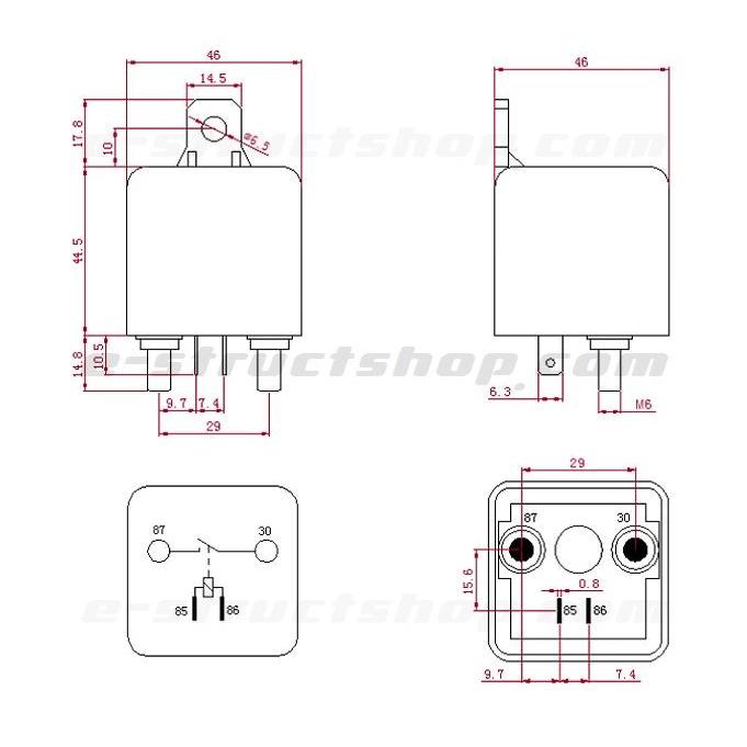 【送料無料】 100A 大電流 対応 パワーリレー （12V 用）1回路 1a （NO） タイプ 車載 船舶 キャンピングカー 機器 切替 などに |  | 04
