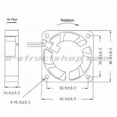 【送料無料】 DC5V 角形ブラシレスファン （40x40x10mm） 小形 排熱 ファン 4010 サイズ |  | 03