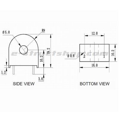 【送料無料】 貫通型 電流センサ （5A/5mA） 穴径φ5mm 電流 検出 |  | 02
