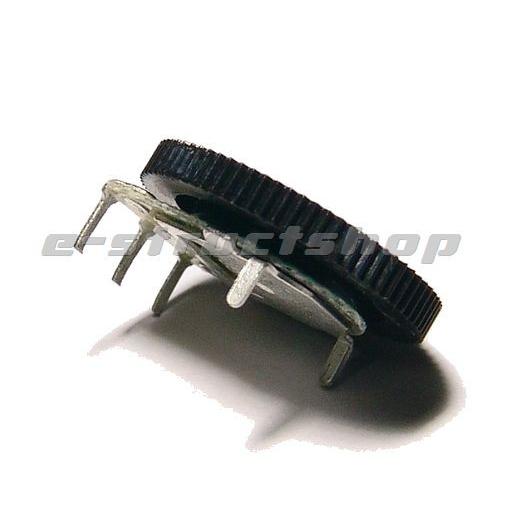 円盤形 回転ツマミ付き ボリューム 抵抗 (10kΩ Bカーブ) 円形 可変抵抗 |  | 02