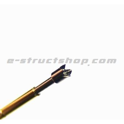 【送料無料】 Φ1.3mm スプリング式 コンタクト ピン （先端 王冠形） テスト プローブ　チェッカー ピン　可動ピン |  | 01