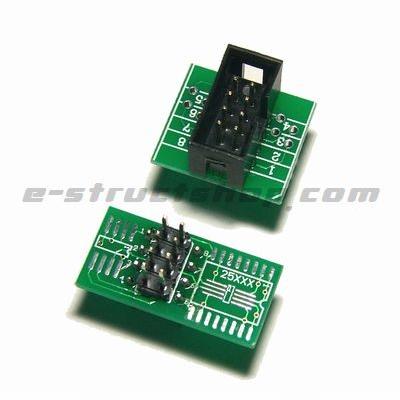 【送料無料】 SOP 8ピンIC用 テストクリップ付き ケーブル （変換基板付き） ISP プログラミング EEPROM 書込み |  | 04