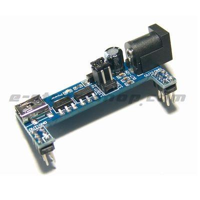 【送料無料】 ブレッドボード用 電源モジュール （出力3.3V／5V） 外部DCジャックから入力 コンパクトサイズ |  | 01