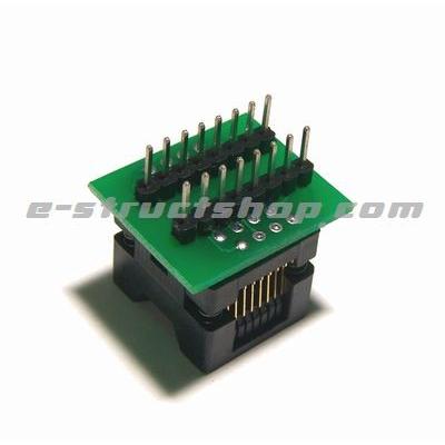 【送料無料】 ＳＯＰ ８ピン/１４ピン/１６ピン対応 プログラミングソケットアダプタ （ＤＩＰ変換アダプタ） PIC EEPROM AVR 書き込み |  | 02