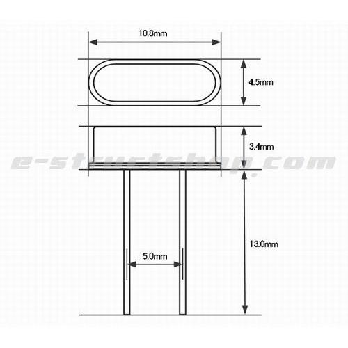 【送料無料】 水晶 発振子 （クリスタル） 27.125MHz HC-49 2個セット ラジコン 周波数｜e-struct｜02