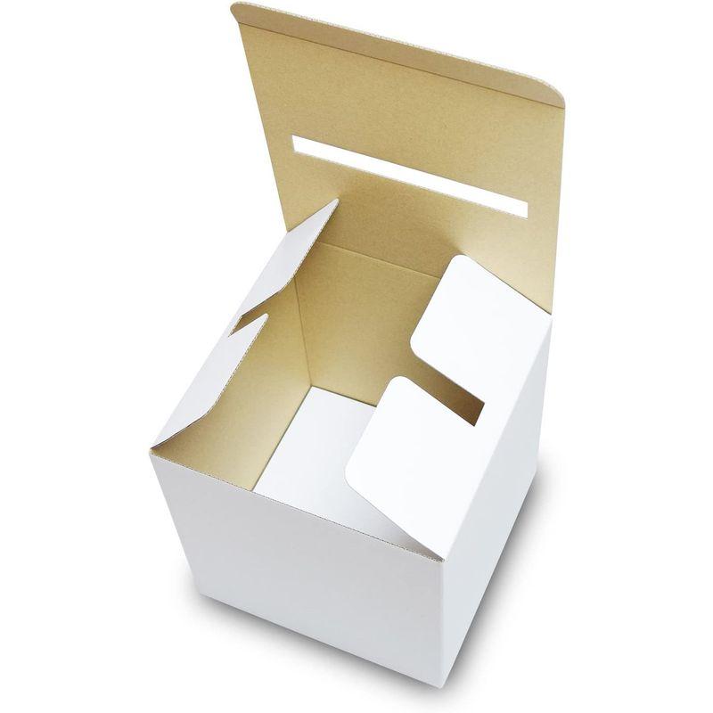 アンケートボックス白　100枚セット　（アンケート回収箱　投票箱　紙箱）　回収BOX　段ボール　ダンボール
